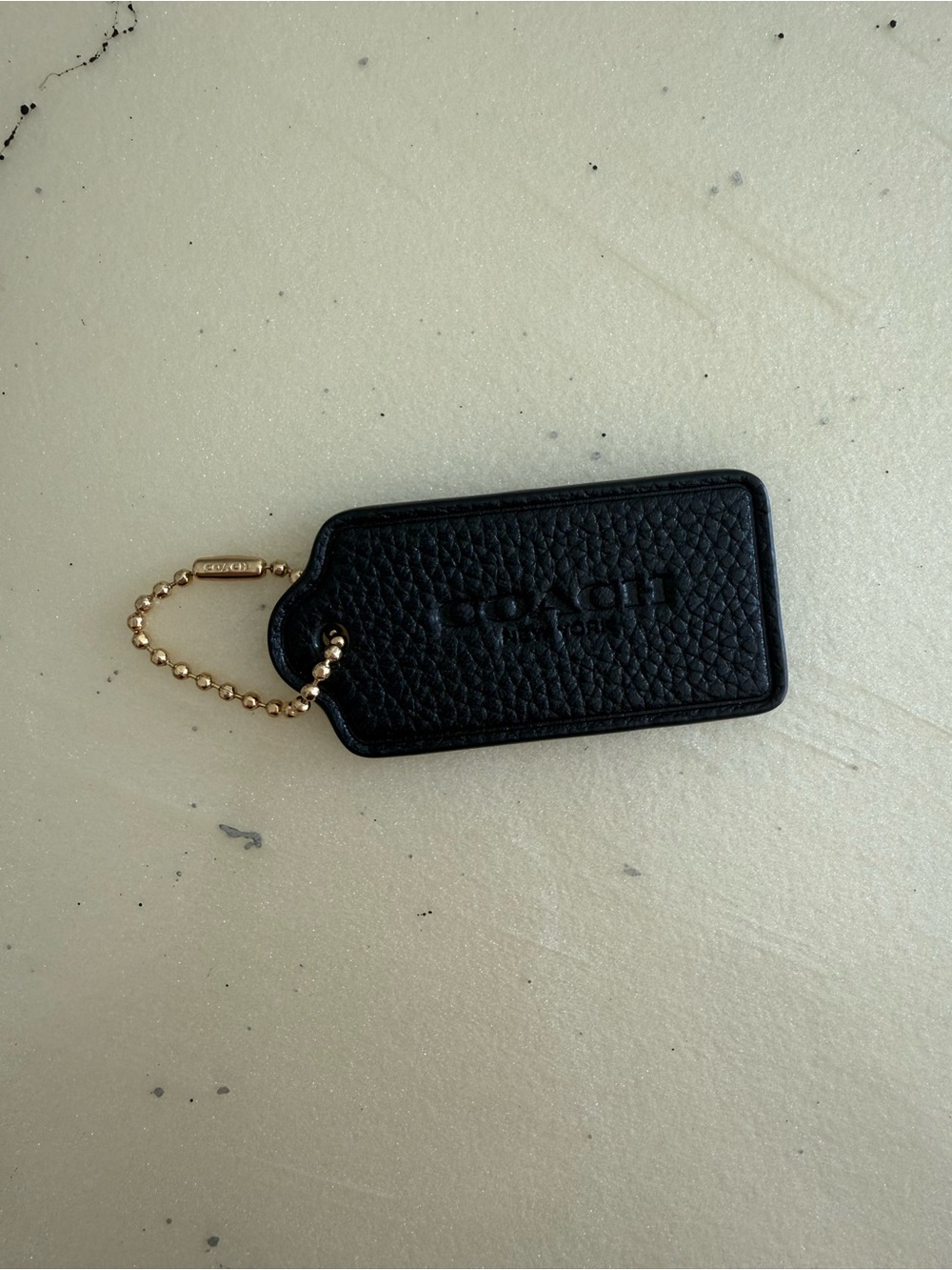 NEW | COACH TAG | Black Pebbled Leather - Large